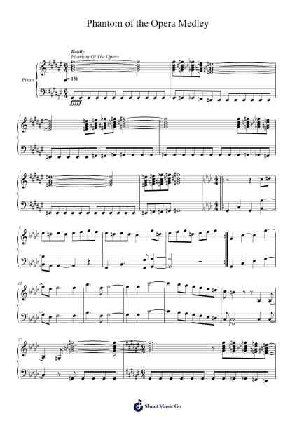 Phantom of the Opera Medley Sheet Music by Ronan Horn-Arr.Polriah
