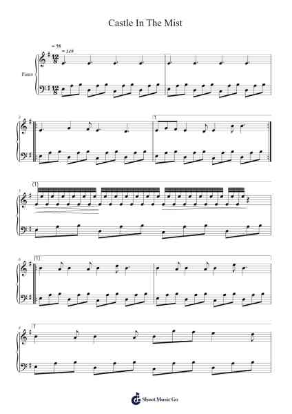 Castle In The Mist Sheet Music by Michiru Oshima-Arr.Hewdys