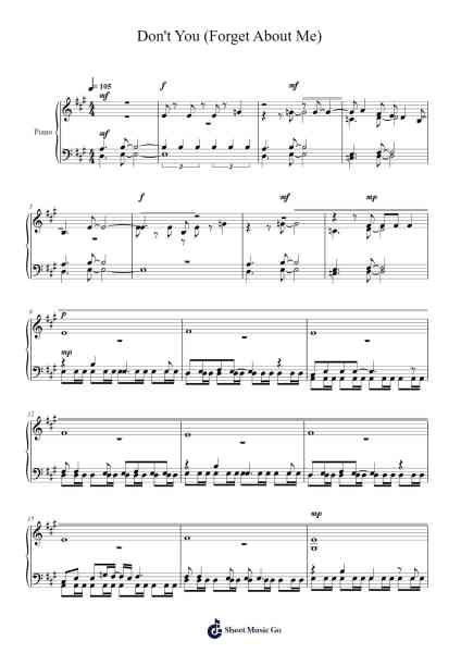 Don't You (Forget About Me) Sheet Music by Keith Forsey/Steve Schiff-Arr.Hulking Chilmund