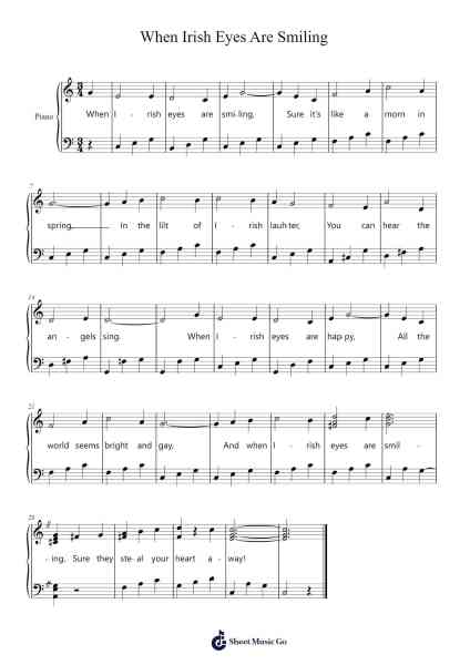 When Irish Eyes Are Smiling Sheet Music by Ernest R. Ball-Arr.Cofny