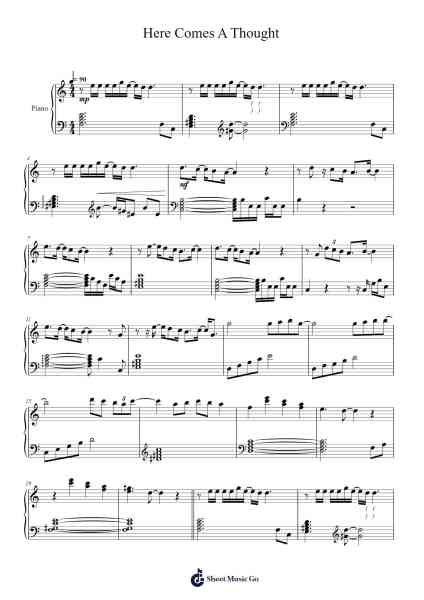Here Comes A Thought Sheet Music by Rebecca Sugar-Arr.Nodric