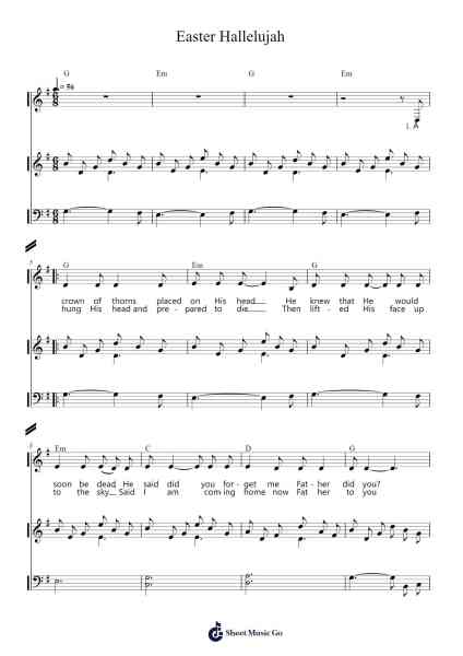 Easter Hallelujah Sheet Music by Leonard Cohen-Arr.Gailgale