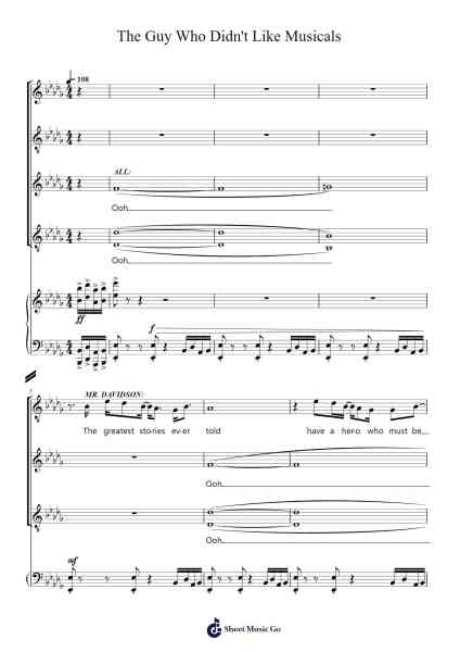The Guy Who Didn't Like Musicals Sheet Music by Jeff Blim-Arr.Saulsey