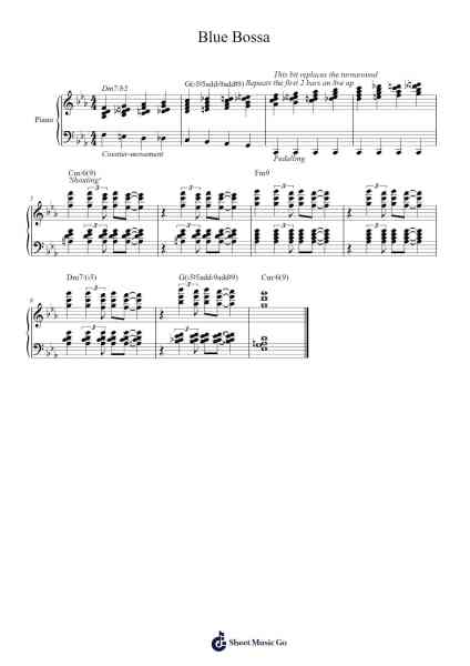 Blue Bossa Sheet Music by Kenny Dorham-Arr.Primeg