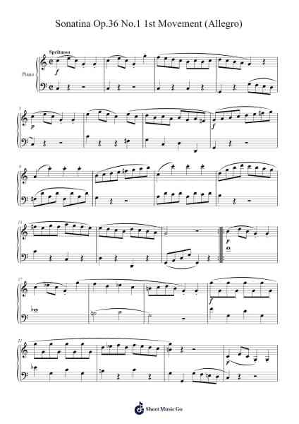 Sonatina in C Major, Op. 36, No. 1: I. Allegro Sheet Music by Muzio Clementi-Arr.Poshua Xansweet