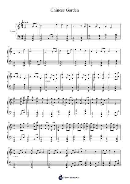 the Dancing Line - Chinese Garden Sheet Music by undefined-Arr.Joshjean
