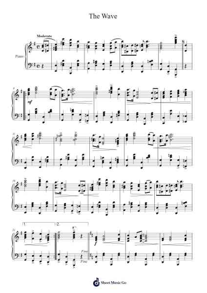 The Wave Sheet Music by Maxwell Goldman-Arr.Maugvia Browninglogg