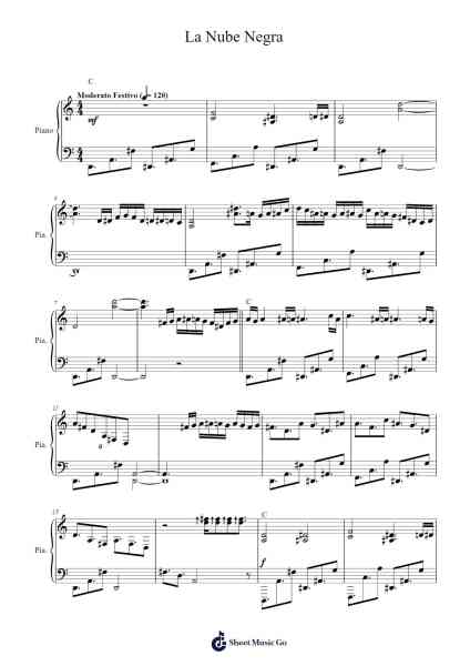 La Nube Negra Sheet Music by Shiro Sagisu-Arr.Nanriah Obrook