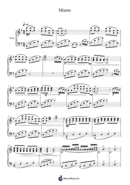Miasto Sheet Music by Studio Accantus-Arr.Drewleste Morebia