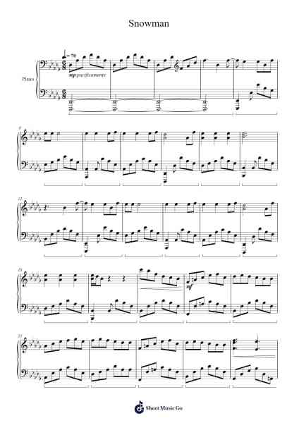 Snowman Sheet Music by Sia-Arr.Sezie