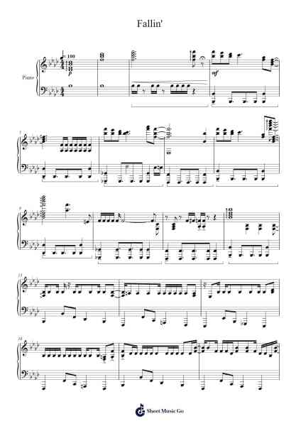 Fallin' Sheet Music by 麻天狼-Arr.Chrisriah Sheicia