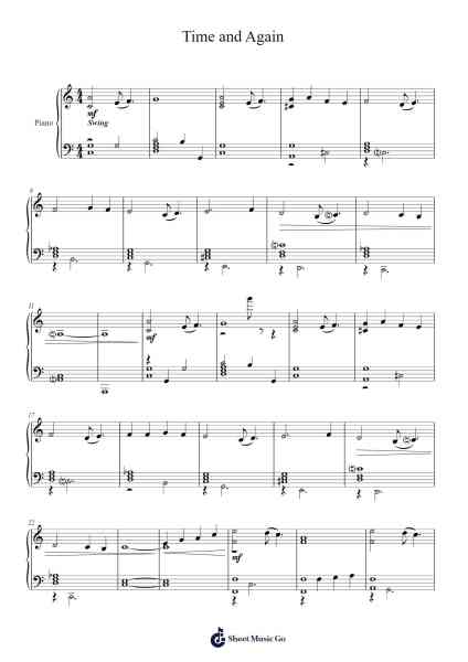 Time and Again Sheet Music by Alac Floleigh-Arr.Fagee