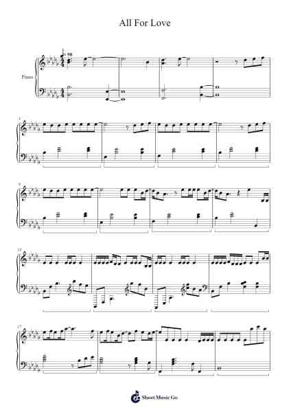 All For Love Sheet Music by WayV-Arr.Gwensey Brookving