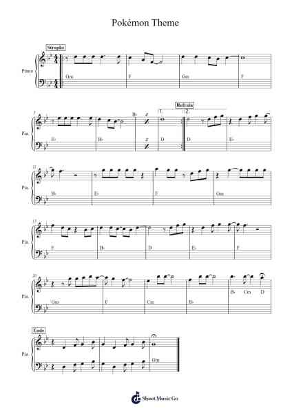 Pokémon Theme Sheet Music by Tamara Loeffler/John Siegler-Arr.Bardtrid