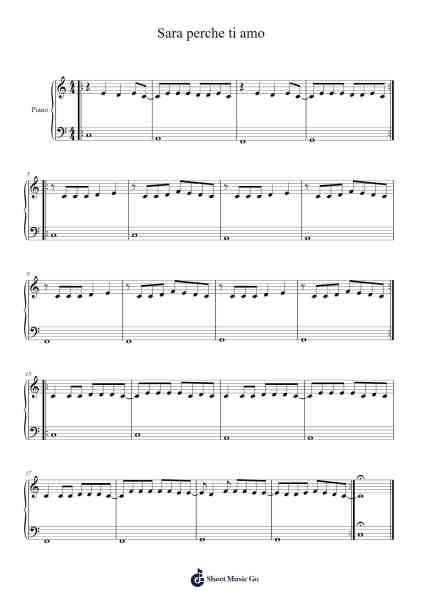 Sara perche ti amo Sheet Music by Ricchi e Poveri-Arr.Cashlyle Windnix