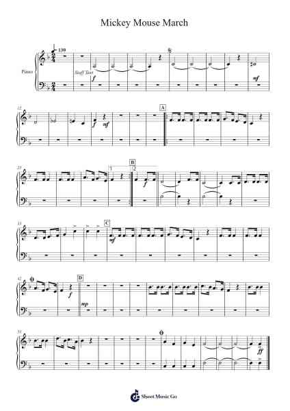 Mickey Mouse March Sheet Music by Jimmie Dodd-Arr.Louann Bonpe