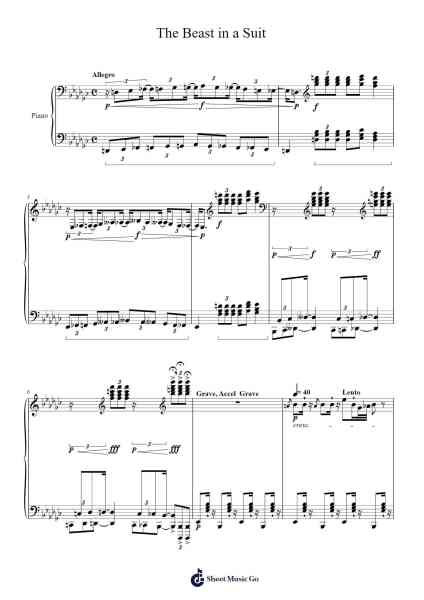 Tableaux II - "The Beast in a Suit" Sheet Music by Mason Ma-Arr.Kingmax