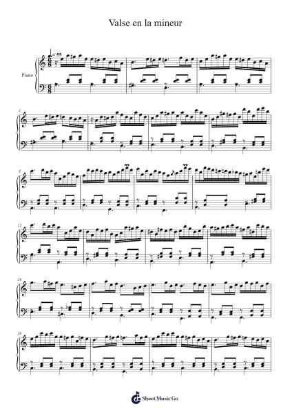 Valse en la mineur Sheet Music by Virone-Arr.Duttledk Corh