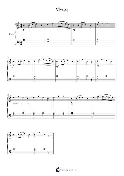 Vivace - Gurlitt Sheet Music by Cornelius Gurlitt-Arr.Stilling