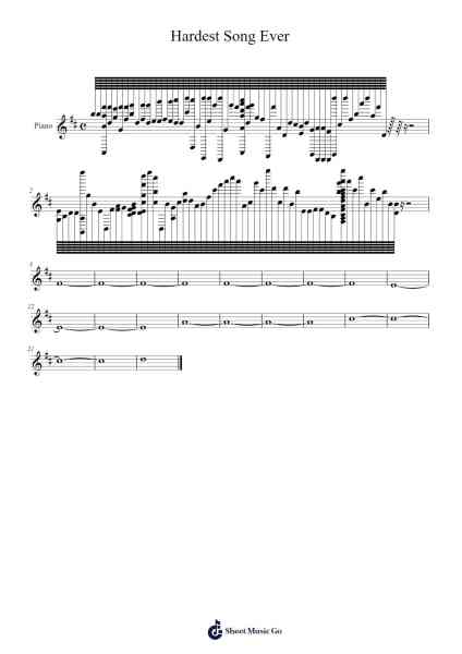 Hardest Song Ever Sheet Music by undefined-Arr.Fanses Tabyoung