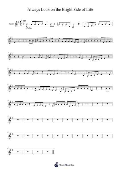 Always Look on the Bright Side of Life Sheet Music by Eric Idle-Arr.Restan