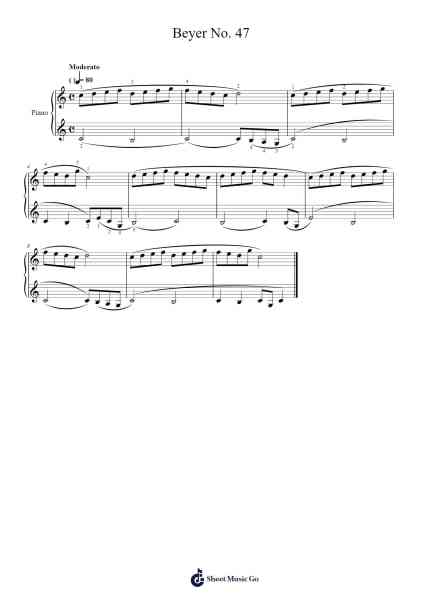 Beyer No. 47 Sheet Music by undefined-Arr.Jeamesqy