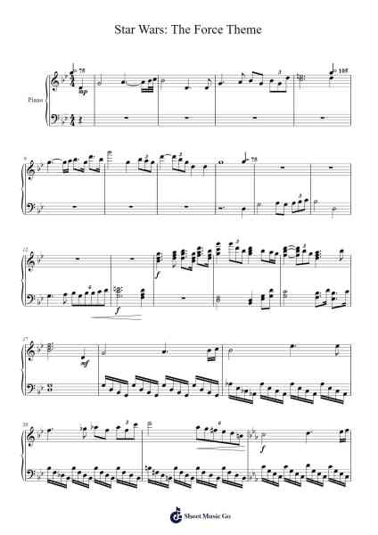 Star Wars: The Force Theme Sheet Music by John Williams-Arr.Herkyle