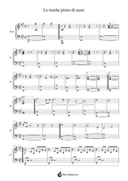 Le tasche piene di sassi Sheet Music by undefined-Arr.Jeno Willlotte