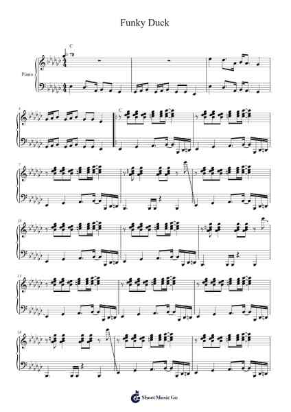 Funky Duck Sheet Music by Vulfpeck-Arr.Pading Morsewells