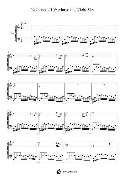 Nocturne #169 Above the Night Sky Sheet Music by Ronald Karle-Arr.Windict