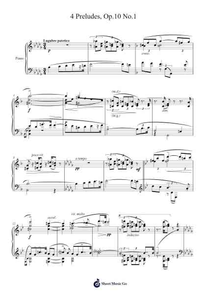 4 Preludes, Op. 10 No. 1 Sheet Music by Anatoly Alexandrov-Arr.Cocroft Blairkins