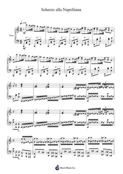 Étude Op. 63 No. 45 "Scherzo Alla Napolitana" Sheet Music by Amédée Méreaux-Arr.Priestsey
