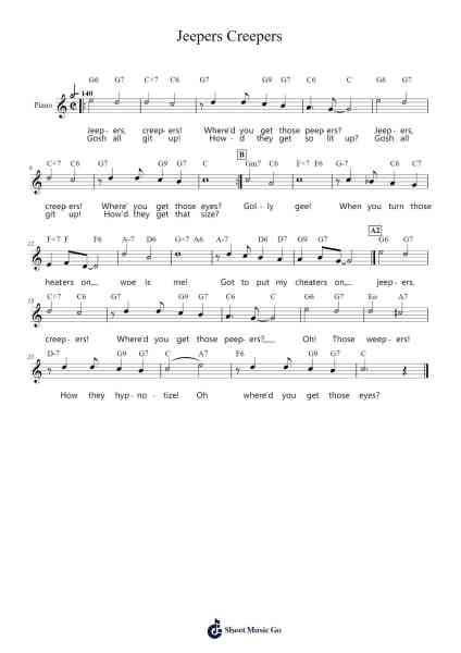 Jeepers Creepers Sheet Music by Harry Warren-Arr.Humetom Seanhutt