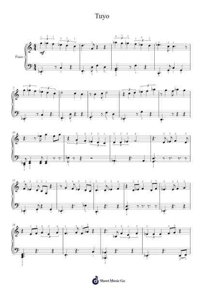 Tuyo Sheet Music by Rodrigo Amarante-Arr.Molta