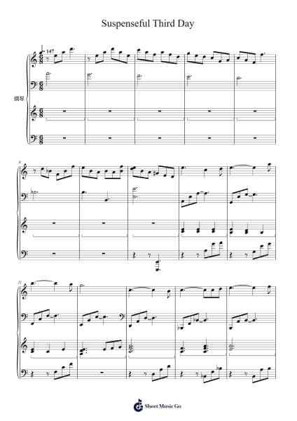 Suspenseful Third Day Sheet Music by undefined-Arr.Natpold Vinvin