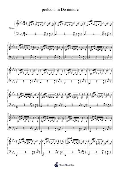 preludio in Do minore Sheet Music by undefined-Arr.Geofchael