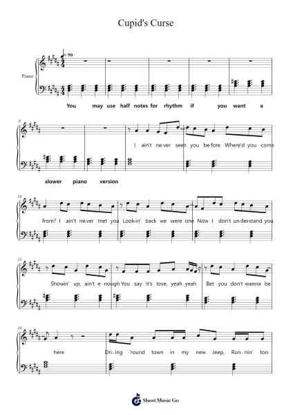 Cupid's Curse Sheet Music by Phora/Kehlani-Arr.Westier Haylay
