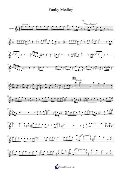Funky Medley Sheet Music by undefined-Arr.Bardthea Faylotte