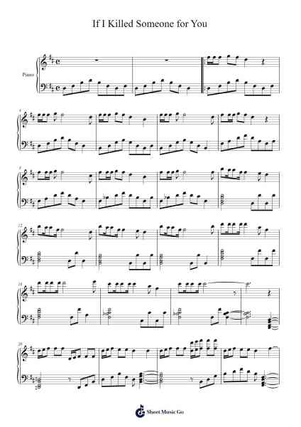 If I Killed Someone for You Sheet Music by Habiba Hossam-Arr.Rareade Zoelotte