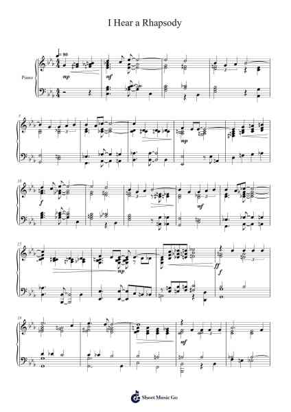 I Hear a Rhapsody Sheet Music by Galgale-Arr.Alsriah