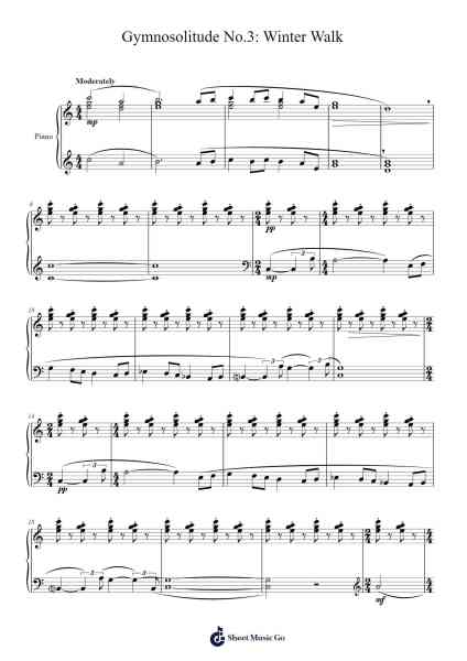 Gymnosolitude No.3: Winter Walk Sheet Music by Tuukka Jokilehto-Arr.Latckens