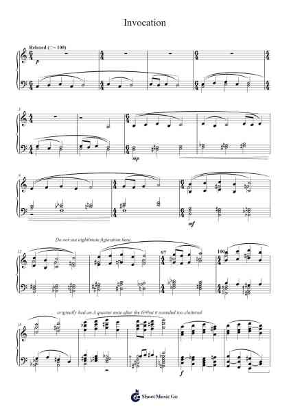 Invocation Sheet Music by Yorknel-Arr.Matlas