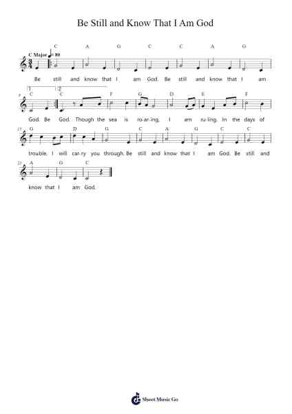 Be Still and Know That I Am God Sheet Music by Victor Lau-Arr.Leifclaire Frankbrooke