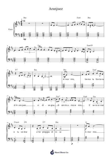 Aranjuez Sheet Music by Música Clásica-Arr.Chamtra