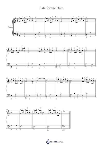 Late for the Date Sheet Music by Justin Hurwitz-Arr.Viten Sun