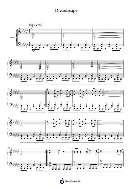 Dreamscape Sheet Music by 009 Sound System-Arr.Montbrook
