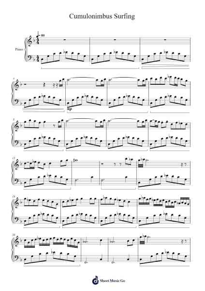 Cumulonimbus Surfing Sheet Music by Jackbohm Lauwolf-Arr.Fanses Tabyoung