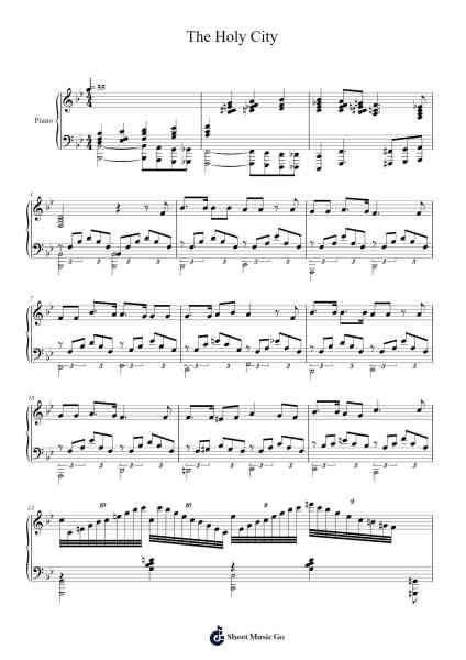 The Holy City Sheet Music by Frederick E. Weatherly/Michael Maybrick-Arr.Hewkay Brewstience