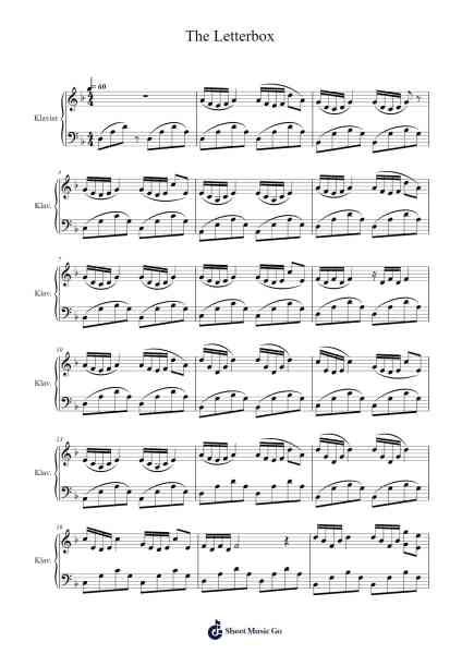 The Letterbox Sheet Music by Rachel Portman-Arr.Boycehe