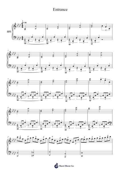 Entrance Sheet Music by Ice-Arr.Toutchill